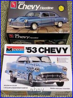 Amt 1951 Chevy Fleetline Monogram'53 Chevy Car Plastic Model Kit Set from Japan