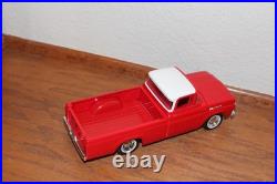Amt 1960 Ford Pickup Truck Red With White Top Pro Built Kit With Trailer Box