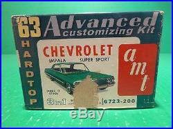 Amt 1963 Chevy Impala Hardtop Ss 1/25 Model Car Mountain #6723