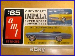 Amt 1965 Chevrolet Impala Ss Conv. Original Unbuilt Model Car Kit #6715-200