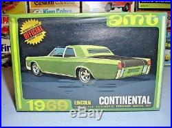Amt 1969 Lincoln Continental Annual #y907-200 Mpc Mint Factory Sealed Model Kit