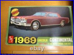 Amt 1969 Lincoln Continental Kit #y907-200 Mint Unbuilt Kit In Orig. Box