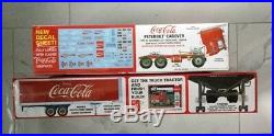 Amt 1/25 Coca Cola Peterbilt 352 Cabover Truck & Trailer Model Kits 1090 & 1109