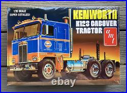 Amt 1/25 Kenworth K-123 Cabover Gulf Transport Truck & Trailer Model Kits # 1433