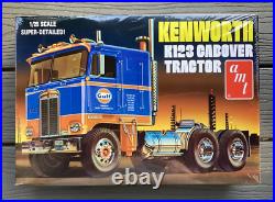 Amt 1/25 Kenworth K-123 Cabover Gulf Transport Truck & Trailer Model Kits # 1433