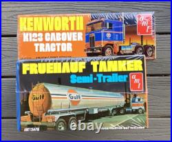Amt 1/25 Kenworth K-123 Cabover Gulf Transport Truck & Trailer Model Kits # 1433 Amt 1/25 Kenworth K-123 Cabover Gulf Transport Truck & Trailer Model Kits # 1433
