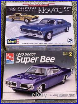 Amt DUDGE Super Bee 1970 and Revell CHEVY Nova SS'69 1/25 Model Kits #16865