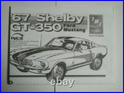 Amt Ertl 1/25 1967 Shelby GT350 Unassembled Model Kit