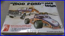 Amt ModFord Mod Ford Race Team 1/25 Model Kit Coupe Pickup Truck Trailer