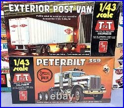 Amt Peterbilt 359 Tractor & Box Trailer Combo Kit#t700/t704 Mpc 1/43 Nos F/s