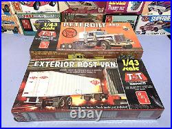 Amt Peterbilt 359 Tractor & Box Trailer Combo Kit#t700/t704 Mpc 1/43 Nos F/s