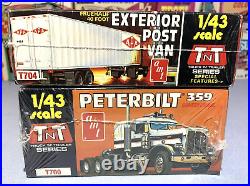 Amt Peterbilt 359 Tractor & Box Trailer Combo Kit#t700/t704 Mpc 1/43 Nos F/s