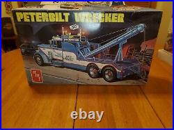 Amt Peterbilt Wrecker Truck Model Kit 1/25 Scale Vintage Rare