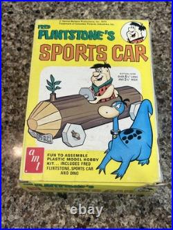 Amt The Flintstone's Sports Car Original Kit! Circa 1974! Vmcp