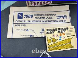 Amt y908 1969 Mercury Cougar XR-7 Drag Cat annual VINTAGE kit 1/25 McM