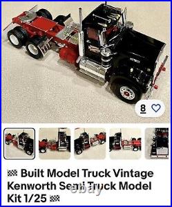 Built Model Truck Vintage For J. F. (Lot of 4) Semi Truck Model Kits 1/25