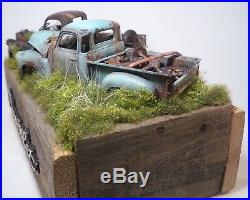 Chevy Pickup Truck Barn Find Diorama 1941 1950 Built Weathered AMT Revell 1/25
