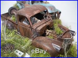 Chevy Pickup Truck Diorama 1941 1950 Built Weathered Custom AMT Revell 1/25 OOAK