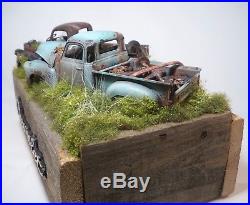 Chevy Pickup Truck Diorama 1941 1950 Built Weathered Custom AMT Revell 1/25 OOAK