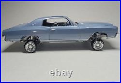 Custom 1970 Monte Carlo Lowrider Model Kit Pearl Light Blue With 13x7 Star Classic
