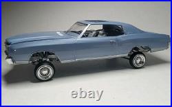 Custom 1970 Monte Carlo Lowrider Model Kit Pearl Light Blue With 13x7 Star Classic