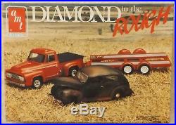 Diamond In The Rough Ford Truck-car Trailer & Ford Car Amt 125-model Kit