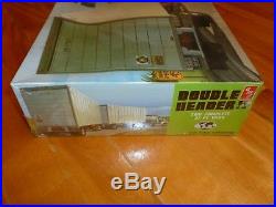 Double Header Doubles Vans Trailer Amt 38684 Model Kit Plastic 1/25 F/s Sealed