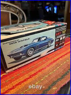 E1 Vintage AMT 1966 Corvette Stingray Fast-Back 1/25 Model Kit 6926-150 Bt1