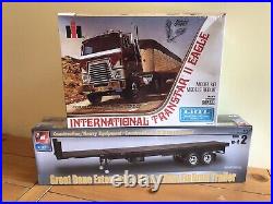 ERTL 1/25 International Transtar II Eagle & AMT 1/25 Flatbed Trailer F/S