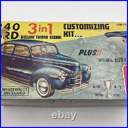Early 60's AMT #240 1939-1940 Ford 3 in 1 Customizing Kit 125 Scale Unstarted