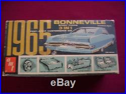 FREE SHIPPING! 1965 AMT ANNUAL Pontiac Bonneville Hardtop 3 in 1 MODEL KIT! 6625