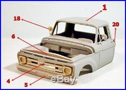 Ford F100 1962 1/25 scale resin cab kit compatible AMT limited series