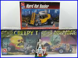 Horror Hard Hat Hauler, Creepy T & Mummy Machine Model Kits Made By Amt / Ertl