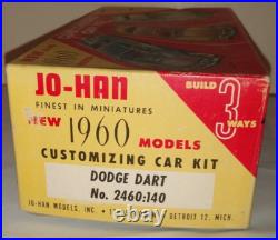 Htf 1960 Jo Han Dodge Dart Original Issue Customizing Model Kit Nice