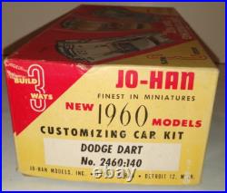 Htf 1960 Jo Han Dodge Dart Original Issue Customizing Model Kit Nice