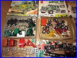 HugeLot 1970s AMT Semi Truck Model Kits & Parts Kenworth Chevy Bison Diamond Reo