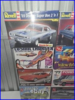 Huge Sealed Model Car Kit Lot 17 AMT MPC Revell Monogram Lindberg Muscle