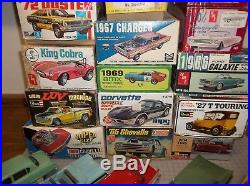 Huge Vintage Model Car Kits And Promo Lot 1970's Mpc Amt Johan Revell