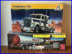 Italeri 1/24 Freightliner FLC Tractor & AMT 1/25 Fruehauf Tanker Trailer