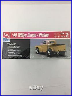 LOT 3 AMT Model Car Building Kits Piranha,'40 Willys Coupe/Pickup, El Camino