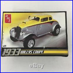 LOT 4 Model Car Building Kits AMT 1933 Willys Coupe Jolly Rodger Parts Bodies