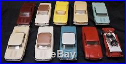 LOT OF 9 RARE 1960s Plastic Corvair Promo Models AMT & Friction PROMOTIONAL Cars