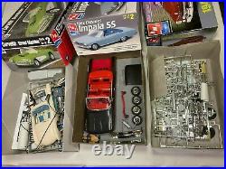 LOT of (10) AMT/ERTL Model Kits 124 125 (New, Built & Parts)