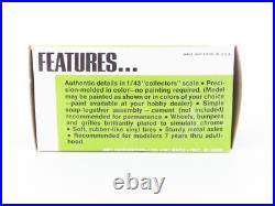 LOT of 7 143 Scale AMT Mustang, 57' Chevy, 36' Ford, AMX & Jaguar Car Kits