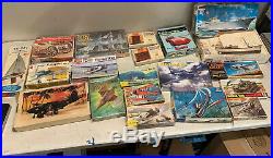 Lare Lot Of 20 Vintage Model Kits Life Like Ertl Amt Italieri Matchbox Vintage