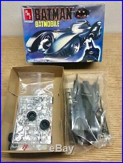 Lof 3 Vintage AMT Ertl Revell Batman & Forever Model Kits- Batmobile, wing, Boat