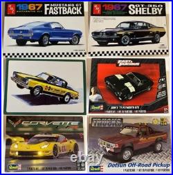 Lot #2 Six Scale Model Auto Kits 124 & 125 Scale