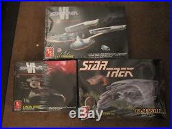 Lot 3 AMT Star Trek USS Enterprise Klingon Model Kits 8229 8617 6858