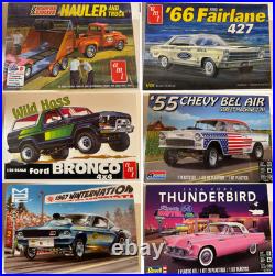 Lot #3 Six Scale Model Auto Kits 124 & 125 Scale
