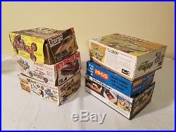 Lot 6 Vintage Toy Model Car Kits, 71 Duster, 76 Dart, Nitro Charger, AMT, MPC